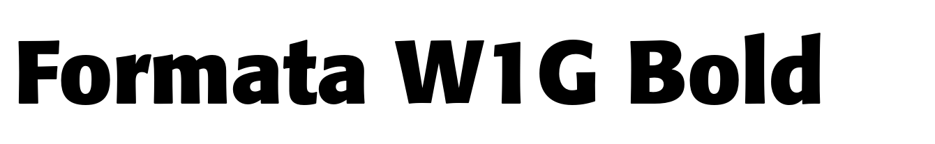 Formata W1G Bold